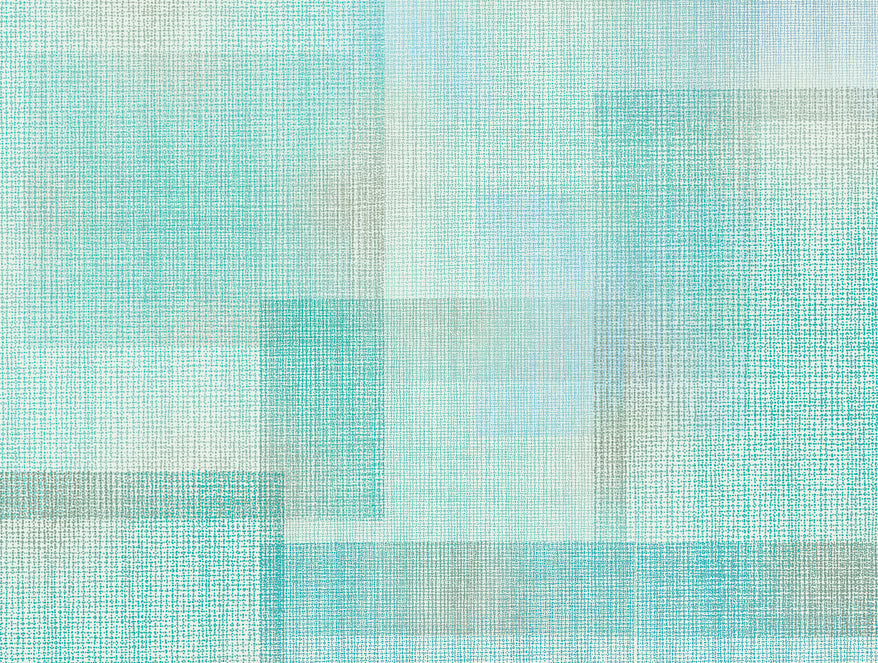 Spaces Organic Cotton Double Quilt, 180 TC, Geometric, Light Blue