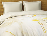 Spaces Organic Cotton Double Quilt, 180 TC, Floral, Light Taupe