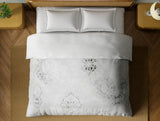 Spaces Organic Cotton Double Quilt, 180 TC, Oranate, Light Grey