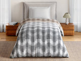 Spaces Essentials 100% Cotton Single Quilt, 144 TC, Geometric, Light Grey