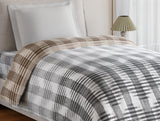 Spaces Essentials 100% Cotton Single Quilt, 144 TC, Geometric, Light Grey