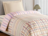 Spaces Essentials 100% Cotton Single Quilt, 144 TC, Geometric, Light Taupe