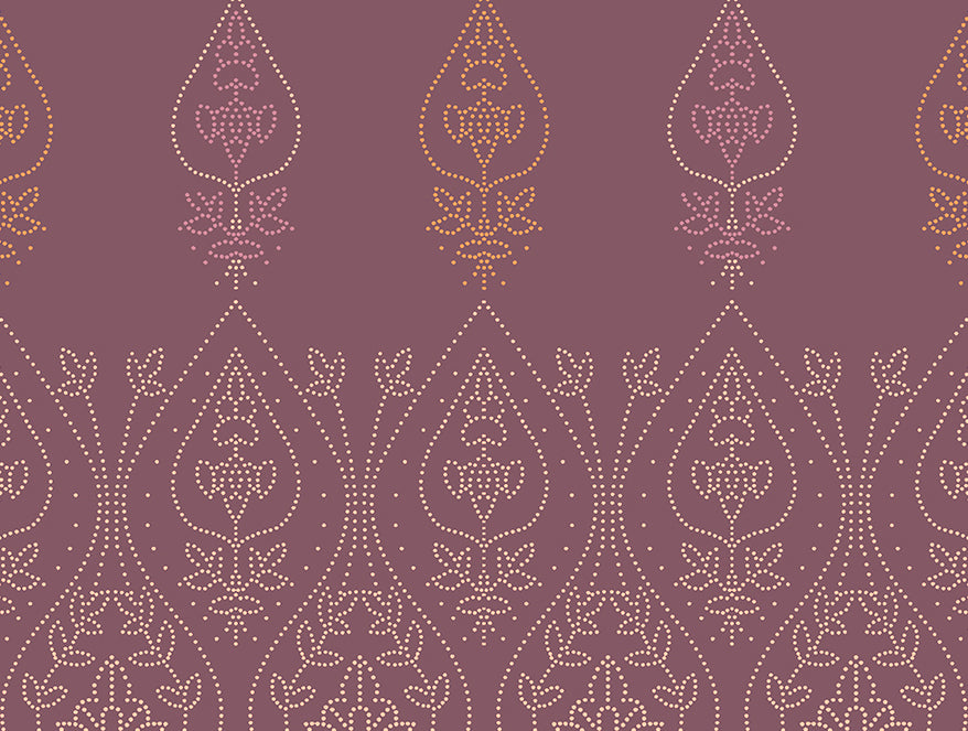 Spaces Essentials 100% Cotton Single Quilt, 144 TC, Ornate, Dark Blush