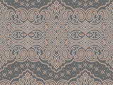 Spaces Essentials 100% Cotton Single Quilt, 144 TC, Ornate, Dark Grey