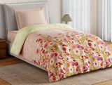 Spaces Essentials 100% Cotton Single Quilt, 144 TC, Floral, Blush