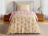 Spaces Essentials 100% Cotton Single Quilt, 144 TC, Floral, Light Taupe