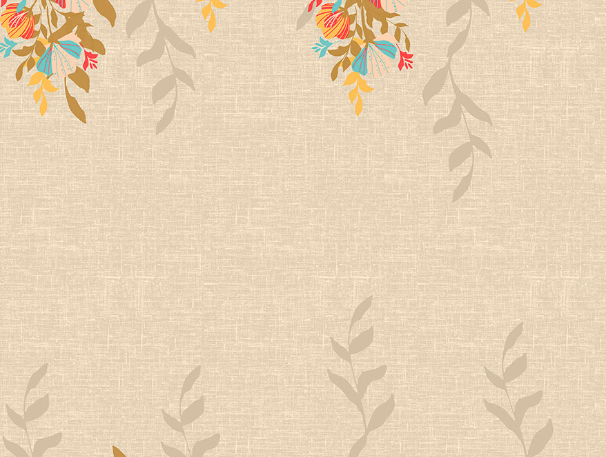 Spaces Essentials 100% Cotton Single Quilt, 144 TC, Floral, Light Taupe