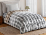 Spaces Essentials 100% Cotton Single Quilt, 144 TC, Geometric, Light Grey