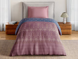 Spaces Essentials 100% Cotton Single Quilt, 144 TC, Ornate, Dark Blush