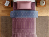 Spaces Essentials 100% Cotton Single Quilt, 144 TC, Ornate, Dark Blush