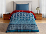 Spaces Essentials 100% Cotton Single Quilt, 144 TC, Ornate, Dark Teal