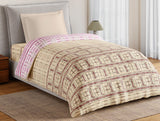 Spaces Essentials 100% Cotton Single Quilt, 144 TC, Geometric, Beige