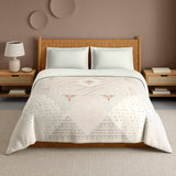 Spaces Innovations Hygro Cotton Double Quilt, 210 TC, Geometric, Cream