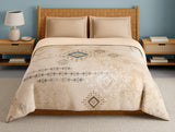Spaces Innovations Hygro Cotton Double Quilt, 210 TC, Geometric, Beige