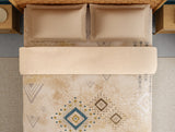 Spaces Innovations Hygro Cotton Double Quilt, 210 TC, Geometric, Beige