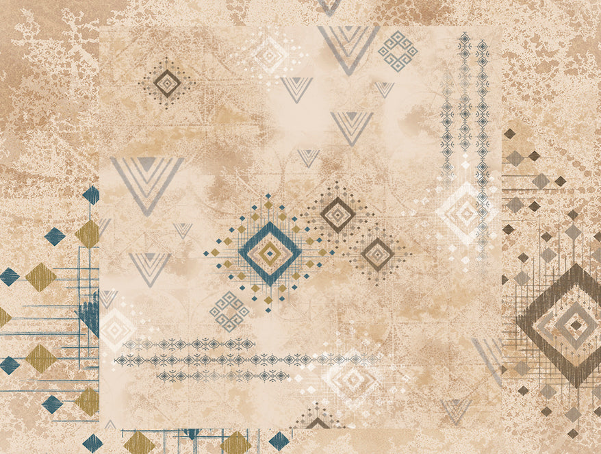 Spaces Innovations Hygro Cotton Double Quilt, 210 TC, Geometric, Beige