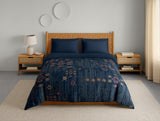 Spaces Innovations Hygro Cotton Double Quilt, 210 TC, Geometric, Dark Blue