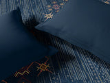 Spaces Innovations Hygro Cotton Double Quilt, 210 TC, Geometric, Dark Blue