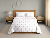 Spaces Innovations Hygro Cotton Double Quilt, 210 TC, Floral, White