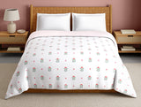 Spaces Innovations Hygro Cotton Double Quilt, 210 TC, Floral, White