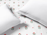 Spaces Innovations Hygro Cotton Double Quilt, 210 TC, Floral, White