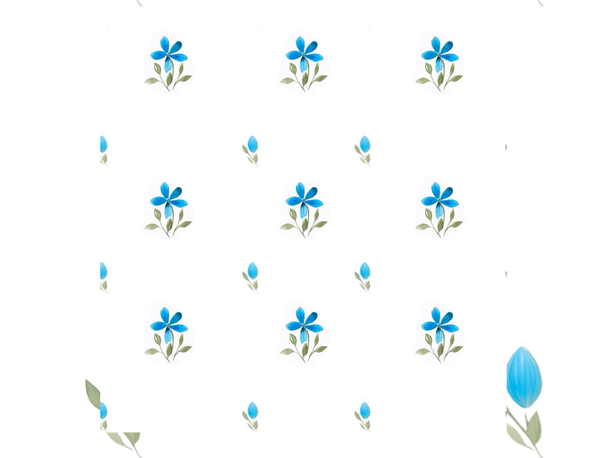 Spaces Innovations Hygro Cotton Double Quilt, 210 TC, Floral, White And Blue
