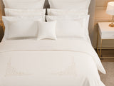 Spaces Luxury Celestia 100% Cotton Double Duvet Cover, 800 TC, Embroidered, White