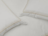 Spaces Luxury Aurora 100% Cotton Double Duvet Cover, 800 TC, Embroidered, Cream
