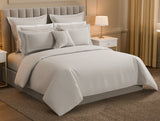 Spaces Luxury Aurora 100% Cotton Double Duvet Cover, 800 TC, Embroidered, Light Grey