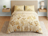 Spaces Natures Abode 100% Cotton 180 TC Percale Floral Premium Large Bedsheet with 4 Pillow Covers, Light Yellow