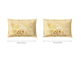 Spaces Natures Abode 100% Cotton 180 TC Percale Floral Premium Large Bedsheet with 4 Pillow Covers, Light Yellow