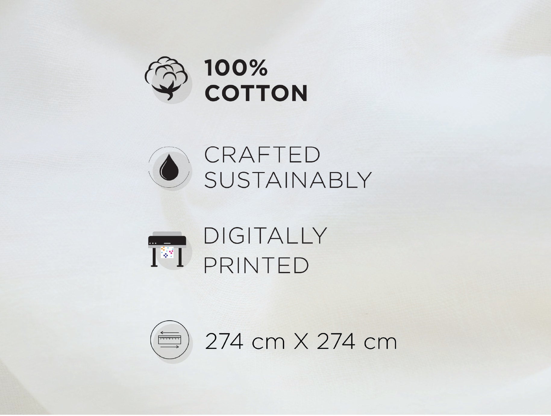 Spaces Natures Abode 100% Cotton 180 TC Percale Floral Premium Large Bedsheet with 4 Pillow Covers, Light Yellow