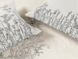 Spaces Natures Abode 100% Cotton 180 TC Percale Floral Premium Large Bedsheet with 4 Pillow Covers, Cream