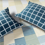 Spaces Fiora 100% Cotton 144 TC Percale Geometric Premium Bedding Set,Blue
