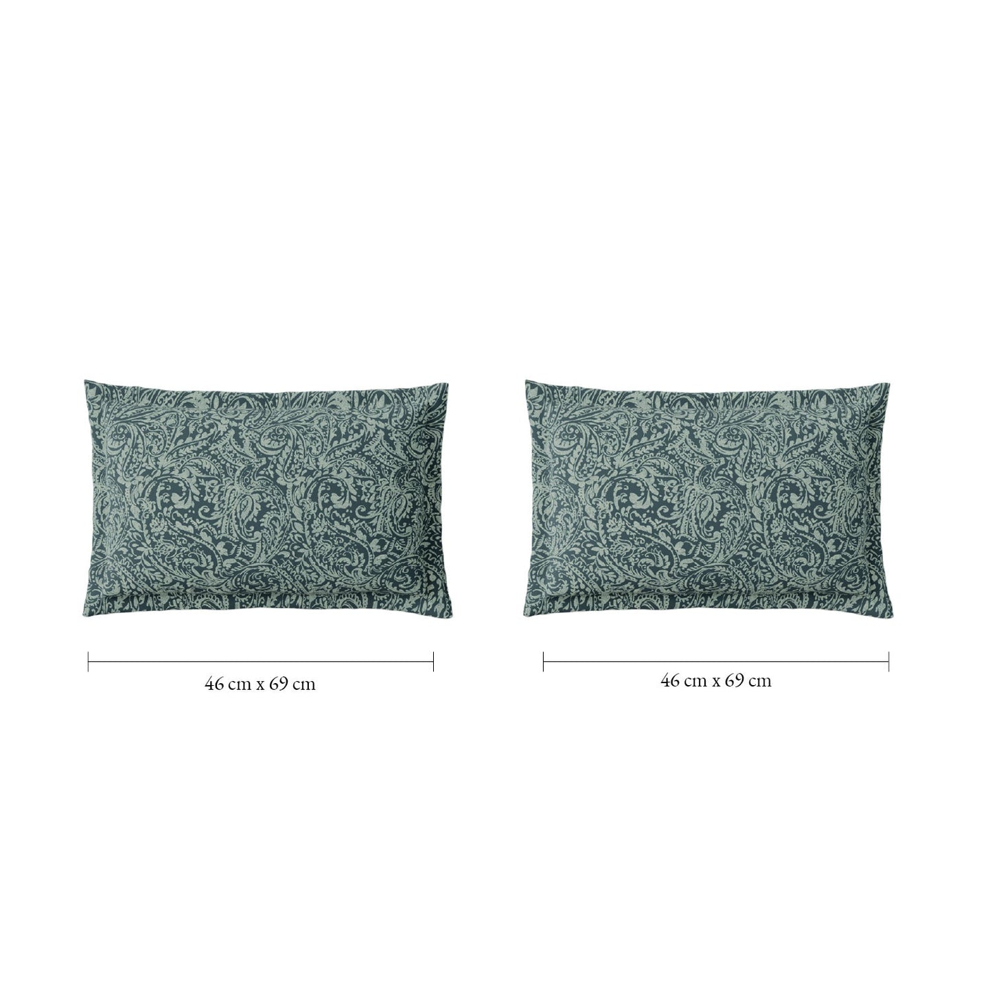 Spaces Fiora 100% Cotton 144 TC Percale Floral Premium Bedding Set, Light Blue