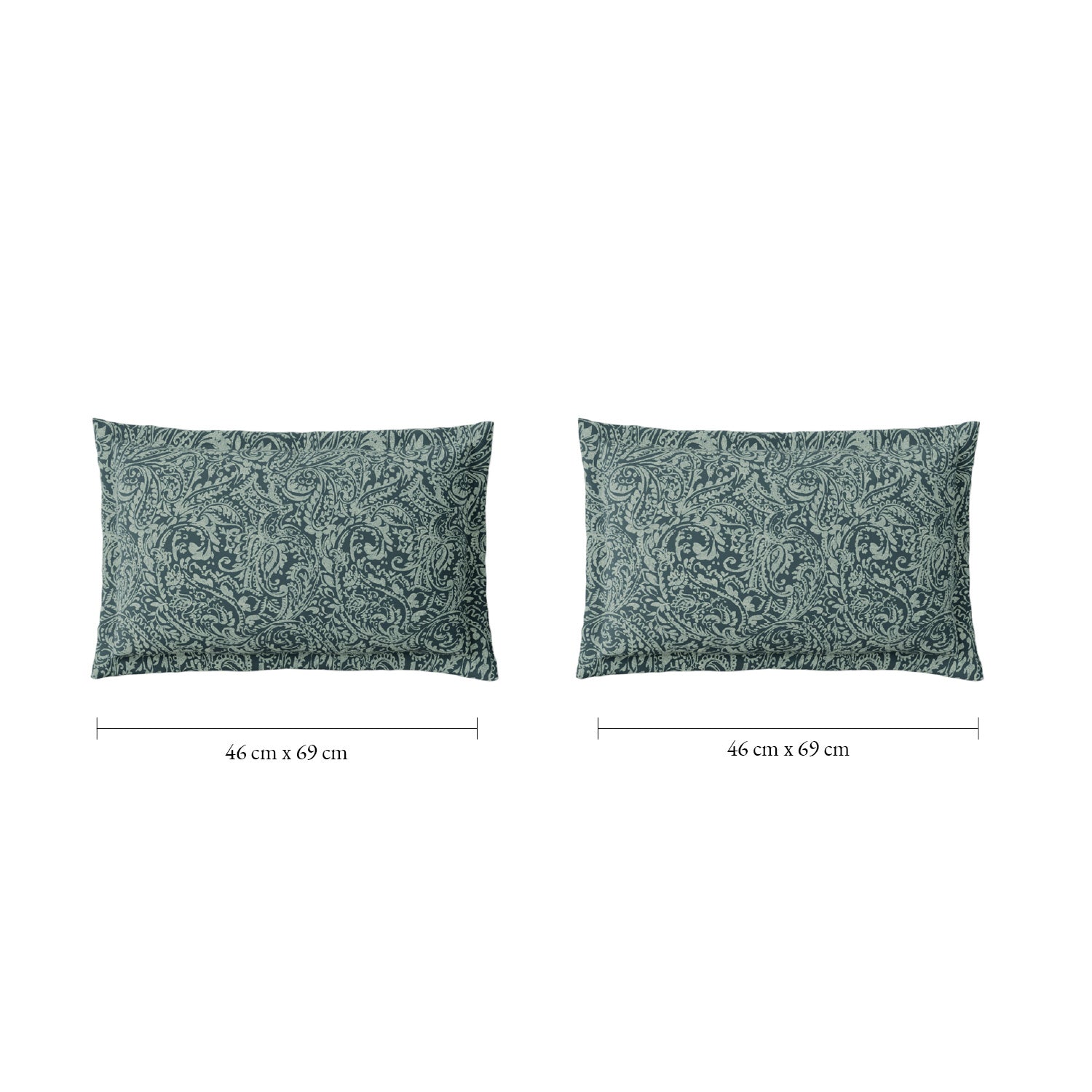 Spaces Fiora 100% Cotton 144 TC Percale Floral Premium Bedding Set, Light Blue