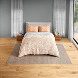 Spaces Fiora 100% Cotton 144 TC Percale Ornate Premium Bedding Set, Light Yellow