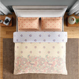 Spaces Fiora 100% Cotton 144 TC Percale Ornate Premium Bedding Set, Light Yellow