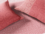 Spaces Fiora 100% Cotton 144 TC Percale Geometric Premium Bedding Set, Dark Red