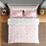 Spaces Fiora 100% Cotton 144 TC Percale Floral Premium Bedding Set, Blush