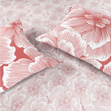 Spaces Fiora 100% Cotton 144 TC Percale Floral Premium Bedding Set, Blush