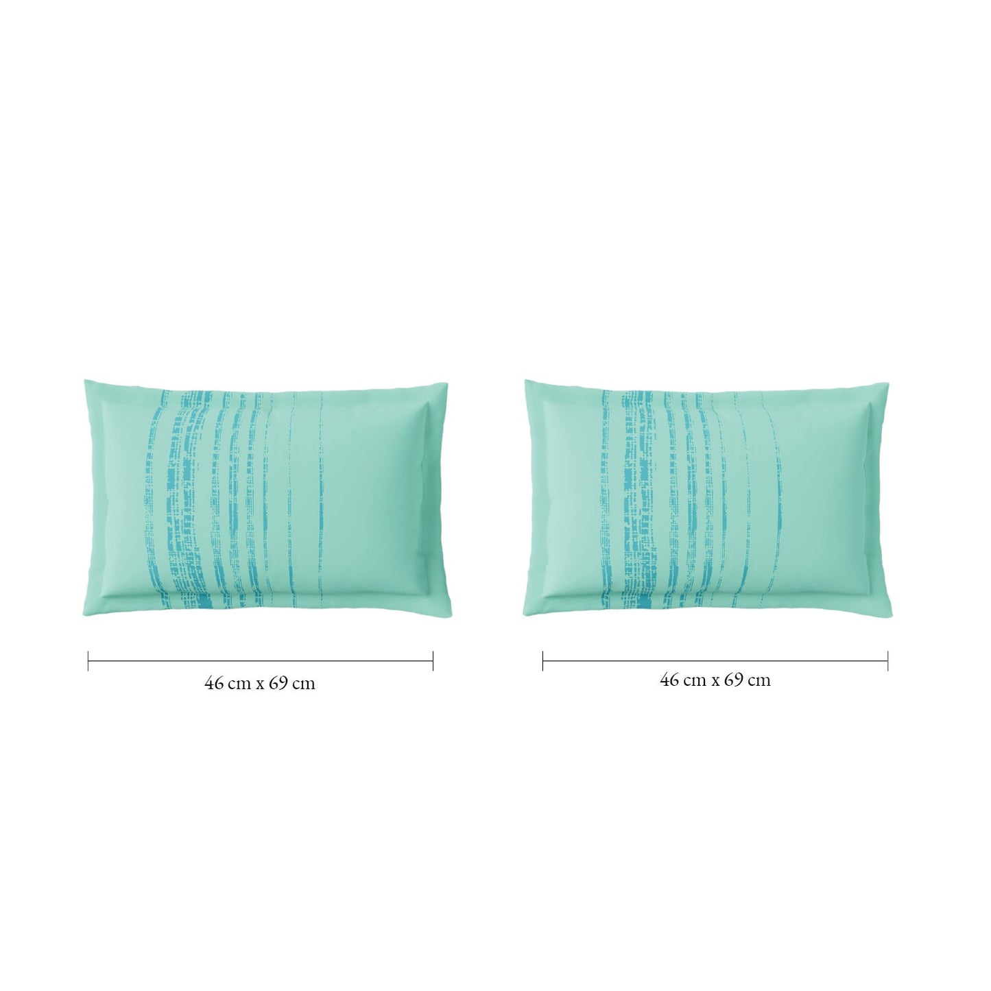 Spaces Fiora 100% Cotton 144 TC Percale Geometric Premium Bedding Set, Aqua