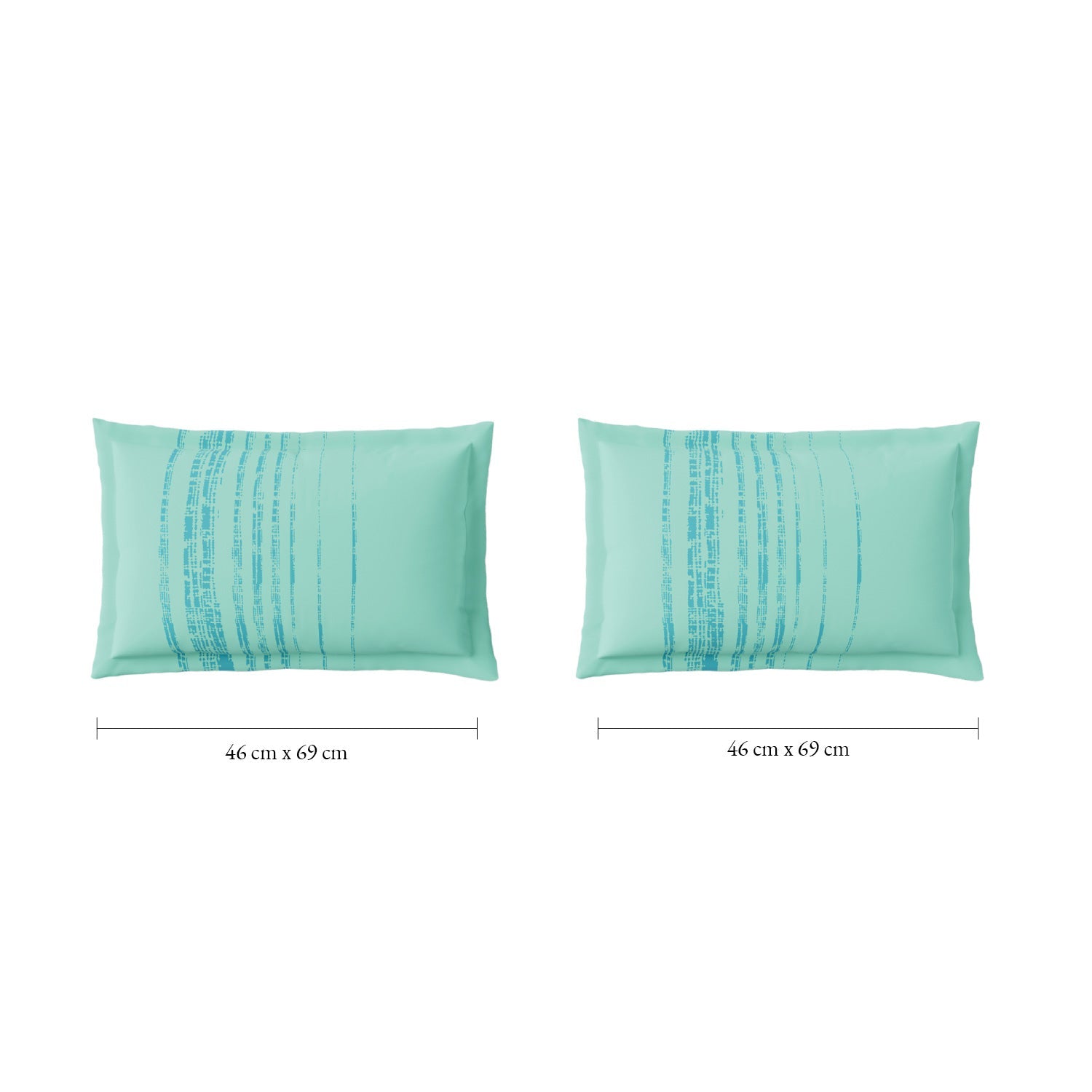 Spaces Fiora 100% Cotton 144 TC Percale Geometric Premium Bedding Set, Aqua
