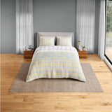 Spaces Fiora 100% Cotton 144 TC Percale Ornate Premium Bedding Set, Light Grey