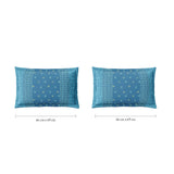 Spaces Fiora 100% Cotton 144 TC Percale Ornate Premium Bedding Set, Blue