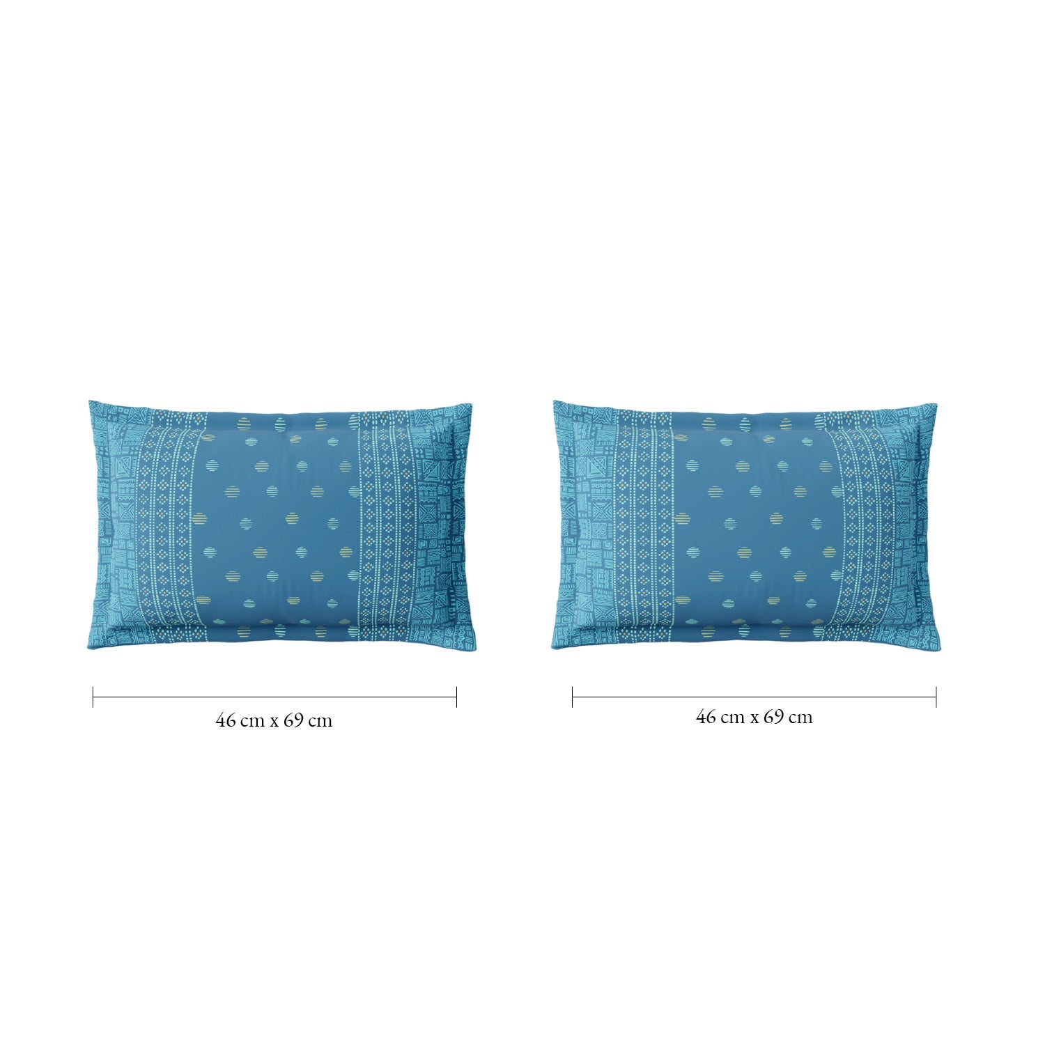 Spaces Fiora 100% Cotton 144 TC Percale Ornate Premium Bedding Set, Blue