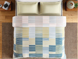 Spaces Fiora 100% Cotton 144 TC Percale Geometric Premium Double Duvet Cover, Light Yellow