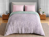 Spaces Fiora 100% Cotton 144 TC Percale Floral Premium Double Duvet Cover, Light Violet