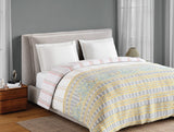 Spaces Fiora 100% Cotton 144 TC Percale Ornate Premium Double Duvet Cover, Light Grey