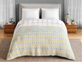 Spaces Fiora 100% Cotton 144 TC Percale Ornate Premium Double Duvet Cover, Light Grey